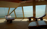 From the heated loungers in the Splendor's Cloud 9 thermal suite, guests have commanding views over the sea.