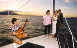 Mark and Suzanne Moorhouse had a yacht wedding, exchanging vows onboard the Island Star in Maalaea Harbor, Maui. (photo courtesy of Hawaiian Island Weddings)