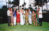 David and Kathy Ventura brought the whole family along for their casual wedding at Maluaka Beach. (photo courtesy of Hawaiian Island Weddings)