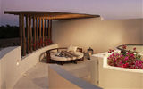 The upper terrace with suite accommodations.