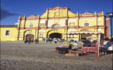 The colonial cathedral of San Cristobal de Las Casas is located in the state of Chiapas. Its present facade dates from the early 1700s.