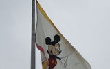 A Mickey Mouse flag flies above the Walt Disney Studios lot in Burbank.