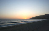 The view of a Malibu sunset from Gladstone's on the beach.