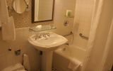 A typical bathroom in one of the staterooms.