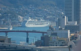 The Azamara Quest in port in Nagasaki on the day the earthquake struck off the northeastern coast.