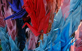 The cranes represent a wish for peace.