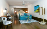 A guestroom at the Rosewood at Baha Mar.