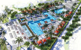 The pool area at the Grand Hyatt at Baha Mar.