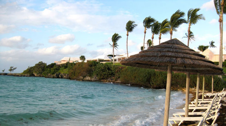Off-season winter waves at Cambridge Beaches Resort & Spa on Bermuda's Long Bay Beach.