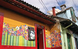 Wall art on Embudo Street in Bogota.