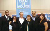 From left: Frank Corzo and Kelly Segnello of Gogo Worldwide Vacations; John Lovell of Vacation.com; Michele Kish of Gogo; and Stephen McGillivray and Cindy Rollins of Vacation.com.