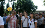 Sweating outside the Blue Mosque