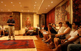 A Turkish rug demonstration and sales pitch