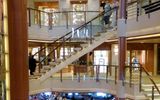 The Piazza, an atrium-style midship area with an espresso and pastry cafe, Internet area, wine bar and various entertainers throughout the day.
