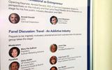 The conference program at CruiseWorld. TW photo by Rebecca Tobin
