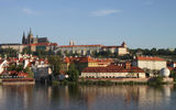 Prague's Castle Hill seen under early-morning light.