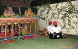 A traditional Indian puppet show.