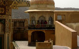 The palace in the ancient capital of Amber in the state of Jaipur.