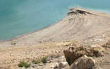 A view over the rapidly shrinking and sinking Dead Sea -- the lowest point on Earth.