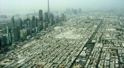 An aerial view of Dubai.