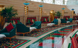 Inside the Burj al-Arab, built just off the beach on Dubai's first man-made island: one of the hotel's lobby areas.