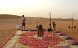 A private dining setting organized by Arabian Adventures, an arm of Emirates Airlines.