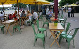 A cafe outside the Van Gogh Museum, which houses 200 of the famous artist’s paintings.