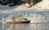Hurtigruten's Fram in Neko Bay, Antarctica.