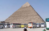 Tour buses will be banned from the Pyramids at Giza starting Sept. 1.