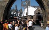 The first visitors stream in on opening day at The Wizarding World of Harry Potter, Universal Resort Orlando. June 18, 2010.