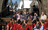 Film stars Tom Felton, James & Oliver Phelps, Daniel Radcliffe, Rupert Grint and Michael Gambon welcome Texas first graders as first guests to The Wizarding World of Harry Potter, Universal Resort Orlando. June 18, 2010.