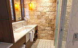 Rock Spa bath amenities are featured in each room.
