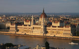 Hungary's Parliament building seen under late-afternoon light from the Fishermen's Bastion.
