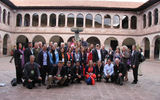Members of Tourism Cares and Turismo Cuida gather after their joint forum in Cuzco.
