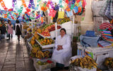 In the produce section of the market.