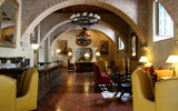 The lobby at the luxury Hotel Monasterio in Cuzco.