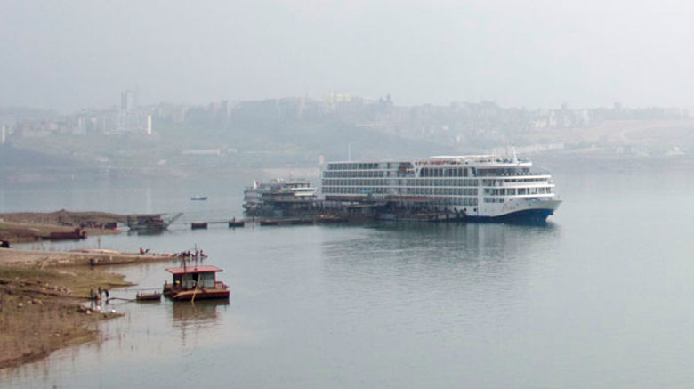 Senior editor Michelle Baran was onboard for the inaugural cruise of Century Cruises' Century Paragon from Chongqing to Yichang. Pictured here, the 398-passenger Century Paragon docked on the Yangtze River. Photos by Michelle Baran; posted March 28, 2013.