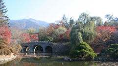 The Bulguska Temple grounds in Gyeongju, Korea.