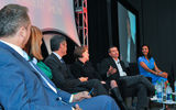 A Master Class in Sales and Marketing Panel included, from left, Chris Austin of Starwood, Vicki Freed of Royal Caribbean, Mark Kammerer of Holland America Line, Joni Rein of Carnival Cruise Lines, Andy Stuart of Norwegian Cruise Line and Dondra Ritzenthaler of Celebrity Cruises.