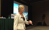 Joanie Ogg, principal of HomeBasedTravelAgent.com, hosted a session called "A GPS For Your Business: Secrets to Navigating the Start of a Successful Home Based Travel Business." Photo by Johanna Jainchill