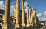 Roman-era colonnades still stand in abundance in Jerash, in northern Jordan.
