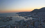 Sunset in Busan, South Korea’s second-largest city and home to a buzzing shopping district.