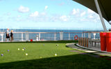 Bocce balls on the top-deck Lawn Club on the Celebrity Eclipse