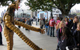 The South Bank of the Thames River is home to scores of street artists.