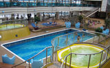 The pool deck on the Costa Luminosa.
