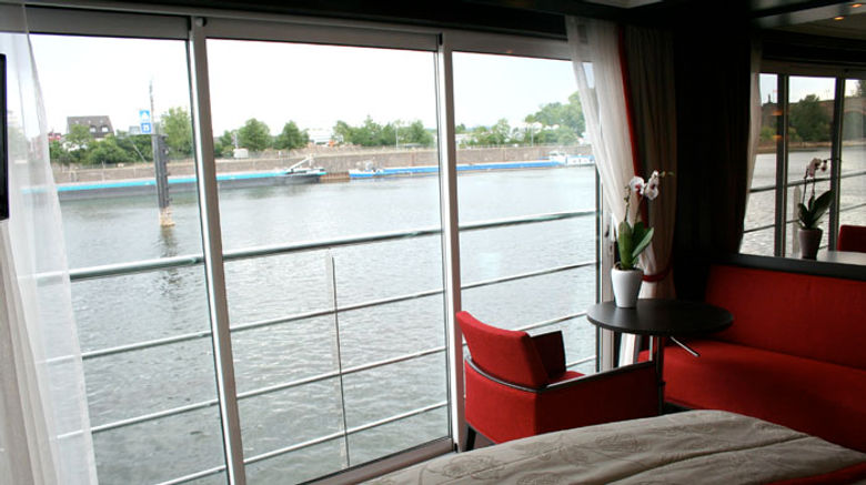 Travel Weekly's Michelle Baran sailed aboard the new Avalon Panorama between Frankfort, Germany, to Amsterdam. In the following photos, Michelle takes us on a tour of the new ship, starting with the newly designed staterooms, or Panorama Suites, shown here.