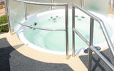 An outdoor whirlpool
