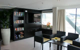 The aft lounge entertainment area