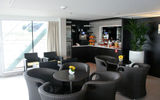 The aft lounge coffee area