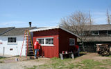 ... and the shed after several hours of work.